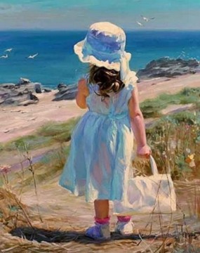 Lovely Little Girl 1 impressionism Oil Paintings